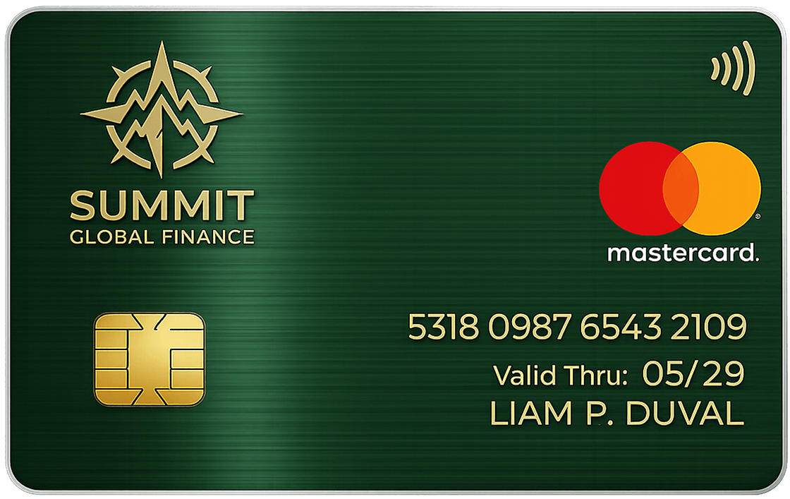 Banking smart card sample